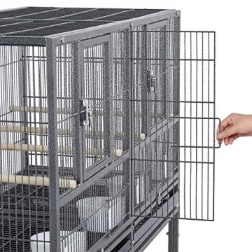 Yaheetech Divided Bird Cage with Rolling Stand for Small Birds