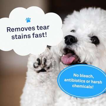 Petpost | Tear Stain Remover Wipes - Presoaked Cotton Pads - Best Natural Eye Crust Treatment for Wh...
