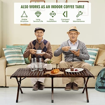 COSTWAY Portable Picnic Table, Perfect for 4-6 People