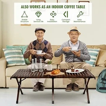 COSTWAY Portable Picnic Table, Perfect for 4-6 People