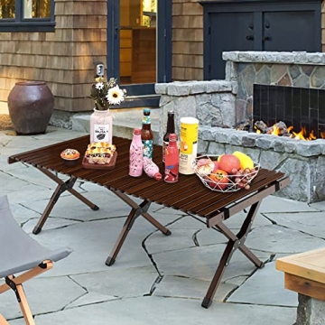 COSTWAY Portable Picnic Table, Perfect for 4-6 People