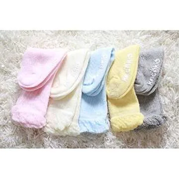 ACTLATI Baby Girls Knee High Socks Hollow Out Anti-skid Knitting Stockings Suitable for 0-2 Years Infants Toddlers