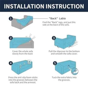 2025 New Stretch Sofa Slipcovers Couch Cover for 3 Cushion Furniture Protector Sofa Covers with Elastic Bottom Jacquard Fabric Small Checks for Pets, Kids -Sofa, Beige