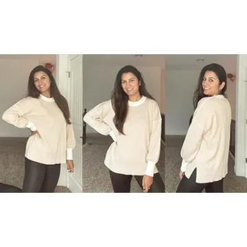 ETCYY Women's Cozy Oversized Pullover Sweater for Fall