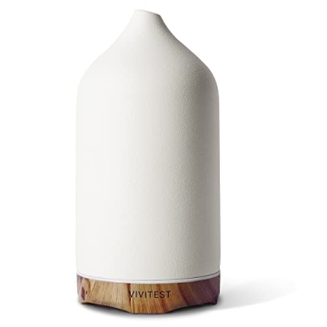 VIVITEST 250ML Ceramic Ultrasonic Aromatherapy Diffuser with Auto-Off