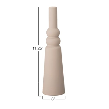 Unique Bloomingville Sculptural Stoneware Vase in Taupe