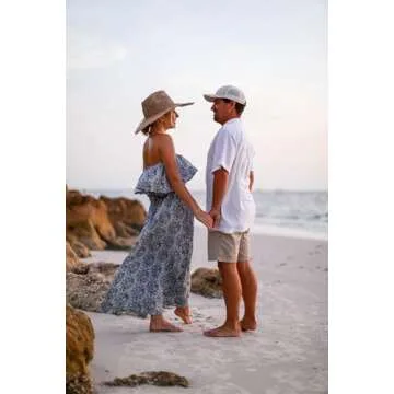 ZMPSIISA Women's Summer Off The Shoulder Maxi Dress Ruffle Strapless Blue White Porcelain Boho Casual Loose Long Dresses(A-Blue Porcelain,Medium)