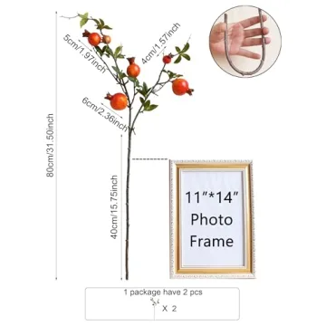 Stunning Orange Faux Pomegranate Flowers for Fall Decor