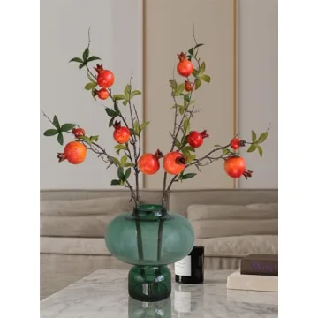 Stunning Orange Faux Pomegranate Flowers for Fall Decor