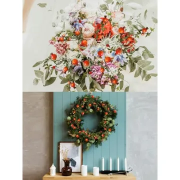 Stunning Orange Faux Pomegranate Flowers for Fall Decor