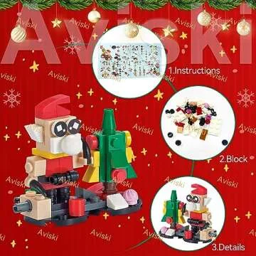 Christmas Advent Calendar 2024 - Fun 6 in 1 Building Blocks