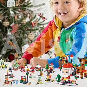 Christmas Advent Calendar 2024 - Fun 6 in 1 Building Blocks