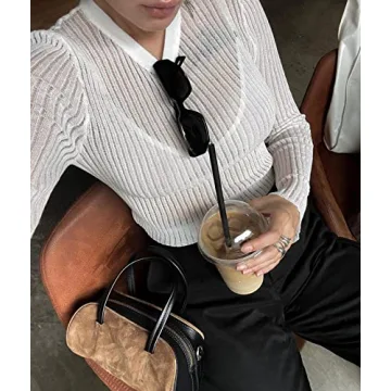 SAFRISIOR Sexy See Through Long Sleeve T-Shirt for Women