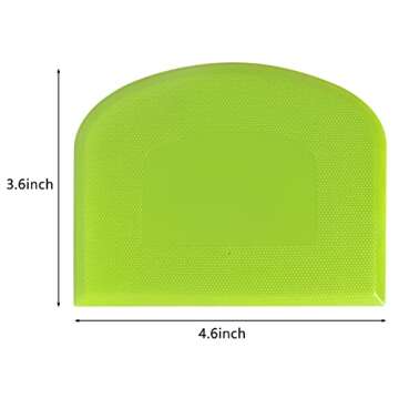 ALLTOP Bowl Spatula & Bench Scraper,Flexible Plastic Multipurpose Kitchen Pastry Cutter Tool,Food Sc...