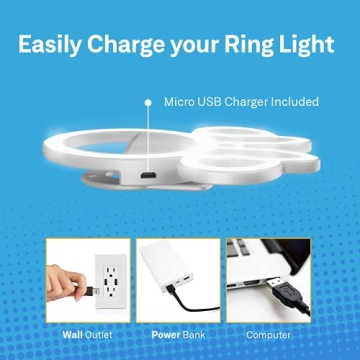 Disney Minnie Mouse Clip-On Selfie Ring Light for All Ages