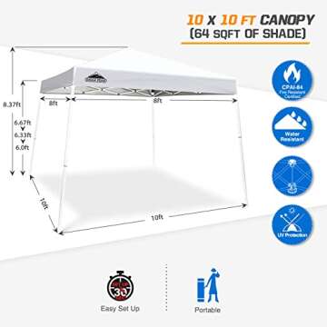 Eagle Peak 10x10 Instant Pop Up Canopy Tent for Outdoor Fun