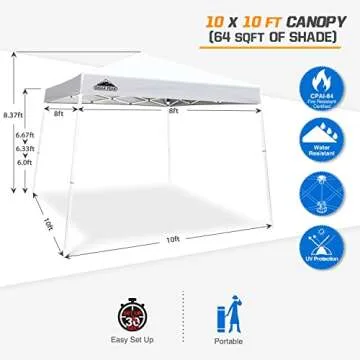 Eagle Peak 10x10 Instant Pop Up Canopy Tent for Outdoor Fun