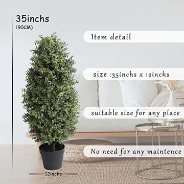 Realistic Artificial Topiary Boxwood Trees for Home Decor