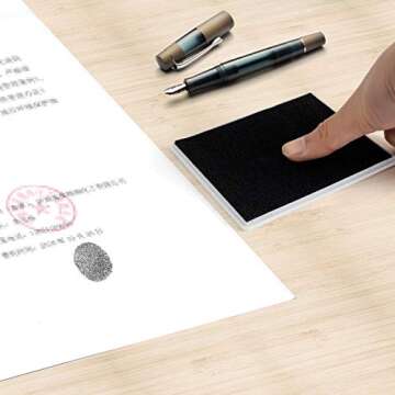 Ink Pad, 5x4'' Washable Stamp Ink Pad for Kids, Black