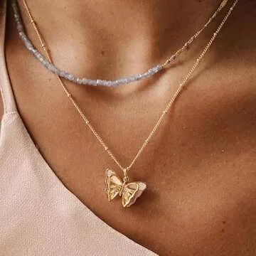 Wanderlust + Co Tanzanite Lavender Gold Necklace 14K Gold Plated Jewelry Shower-safe