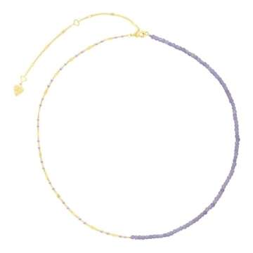 Tanzanite Lavender Gold Necklace - Eco Stylish Jewelry