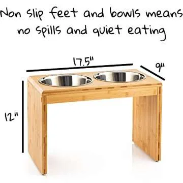 Pawfect Pets Elevated Dog Feeder with 4 Bowls - 12 Inch