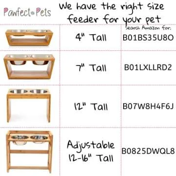 Pawfect Pets Elevated Dog Feeder with 4 Bowls - 12 Inch