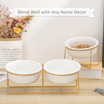 Stylish Elevated Pet Bowl Set for Dogs and Cats