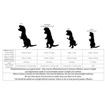 Jurassic World T-Rex Inflatable Costume for Adults