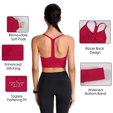 Evercute Racerback Sports Bra for Yoga and Fitness