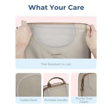 BAGSMART Compression Packing Cubes for Travel, 6 Set Packing Cubes for Suitcases, Lightweight Suitcases Organizers Bag Set & Compression Travel Cubes, Travel Essentials Packing Organizers Camel