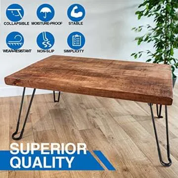 LifCratms 4Pcs Foldable Hairpin Legs, 12.6 Inch Folding Coffee Table Legs, Metal Black Heavy Duty Furniture Legs with Mounting Screws for Nightstand Desk Table Chair DIY Projects