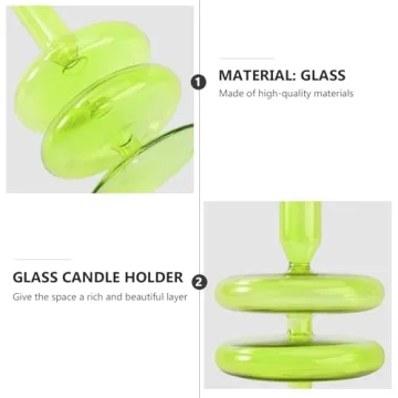 KESYOO Glass Taper Candle Holders for Home Decor