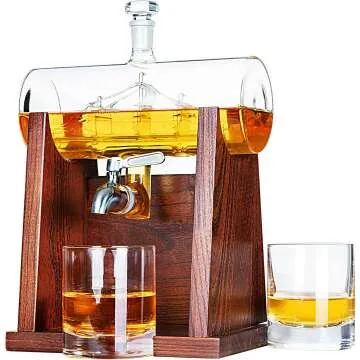 Jillmo Whiskey Decanter Set with Glasses - 1250ml