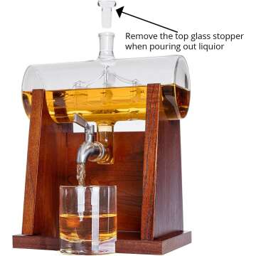 Jillmo Whiskey Decanter Set with Glasses - 1250ml