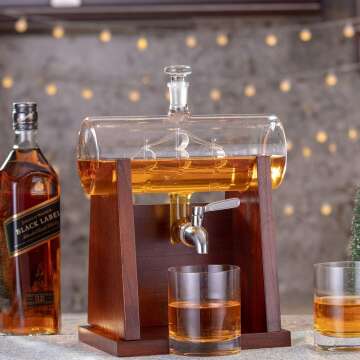 Jillmo Whiskey Decanter Set with Glasses - 1250ml
