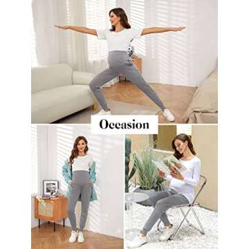Liu & Qu Maternity Women's Casual Pants Stretchy Comfortable Lounge Pants