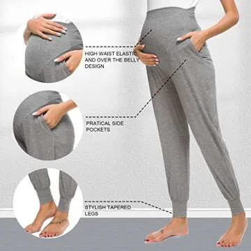 Liu & Qu Maternity Women's Casual Pants Stretchy Comfortable Lounge Pants