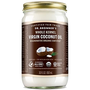 Dr. Bronner's Organic Coconut Oil for Cooking, Baking, and Beauty
