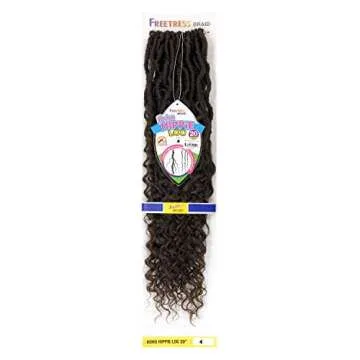 6 PACKS/LOT FreeTress Synthetic Hair Crochet Braids Boho Hippie Loc 20" (1B)