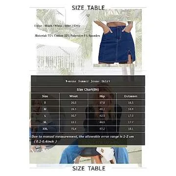 KINGFEN Women's High Waist Black Denim Skorts for Summer