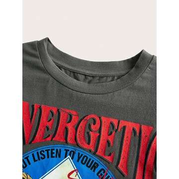 GORGLITTER Women's Graphic Crop Top - Trendy Comfort