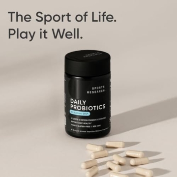 Sports Research Daily Probiotics 60 Billion CFU for Gut Health