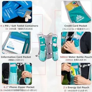 Azarxis Hydration Running Vest Backpack Pack 5L for Women and Men Jogging Trail Race Marathon Cycling Hiking (Black Backpack Only)