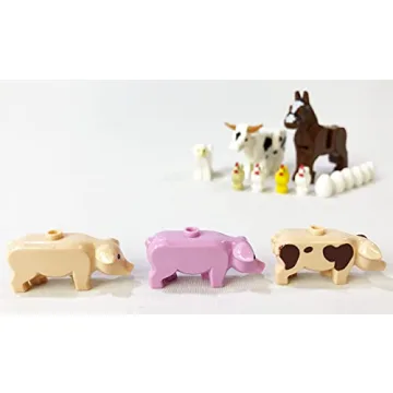 Brick Loot Farm Animal Toy Pack, 16 Lego-Compatible Figures