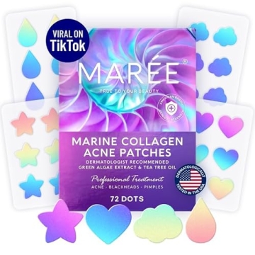 MAREE Star Pimple Patches for Face - Acne Patches - Natural Green Algae Extract & Tea Tree Oil - Hyd...