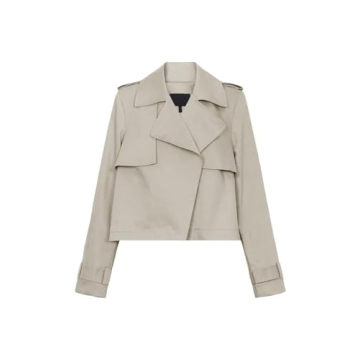 Cicy Bell Women's Cropped Trench Coat - Trendy & Versatile