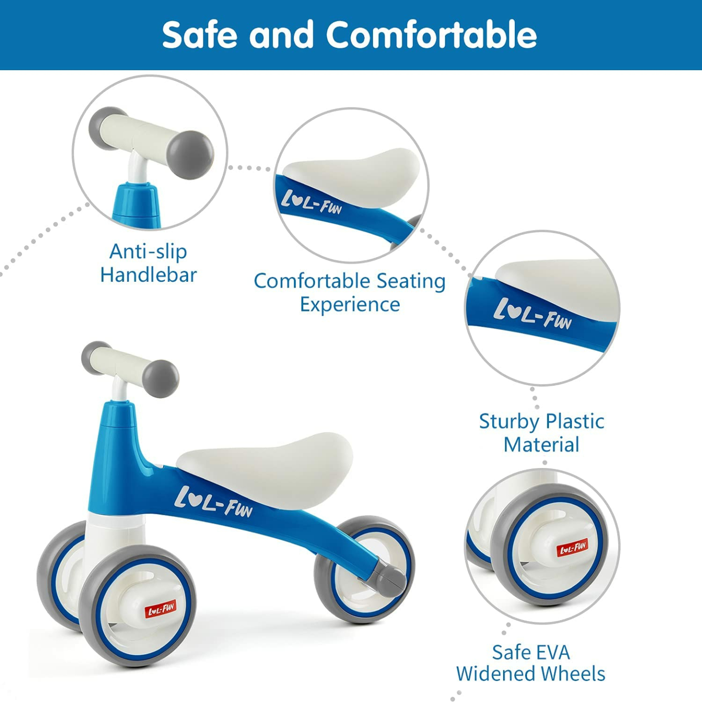 Baby Balance Bike for 1-Year-Olds - LOL-FUN