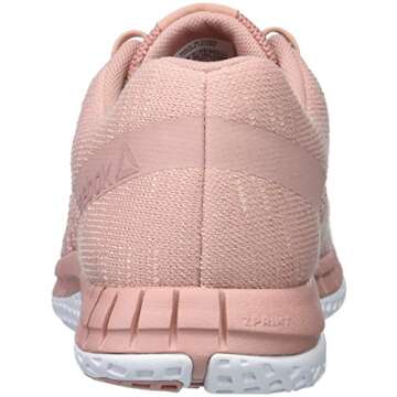 Reebok Women's Print Run DIST Sneaker, Chalk Pink/Porcelain, 8.5 M US