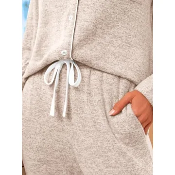 LILLUSORY Women's Long Sleeve Pajama Set Soft Comfortable